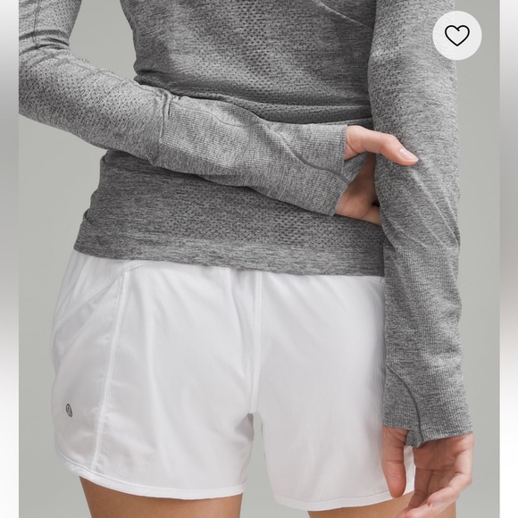 Lululemon Swiftly Tech Long Sleeve Shirt 2.0 Hip Length Slate White Grey Shirt 2 - Picture 6 of 6